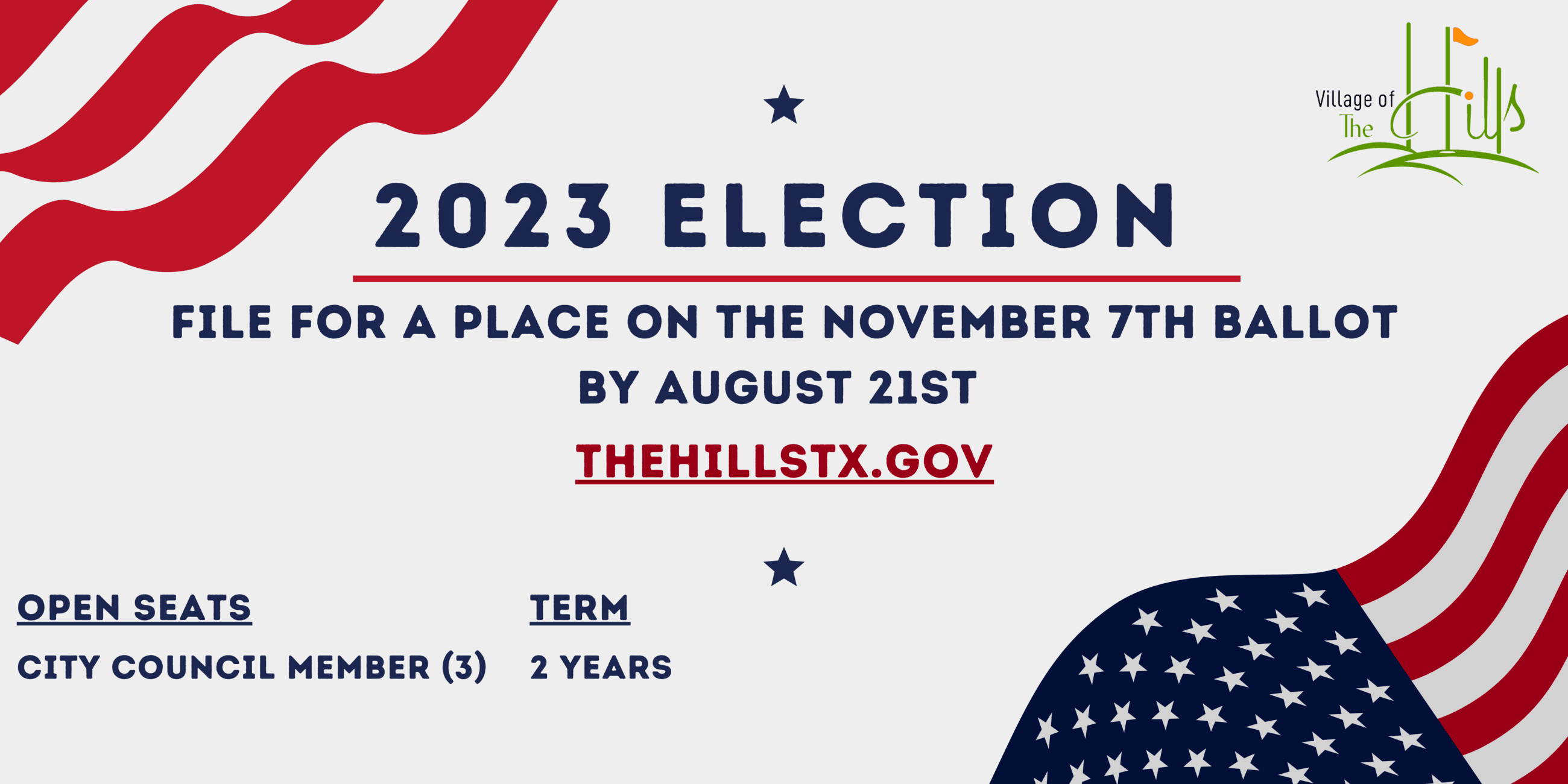 File for a Place on the Ballot by August 21